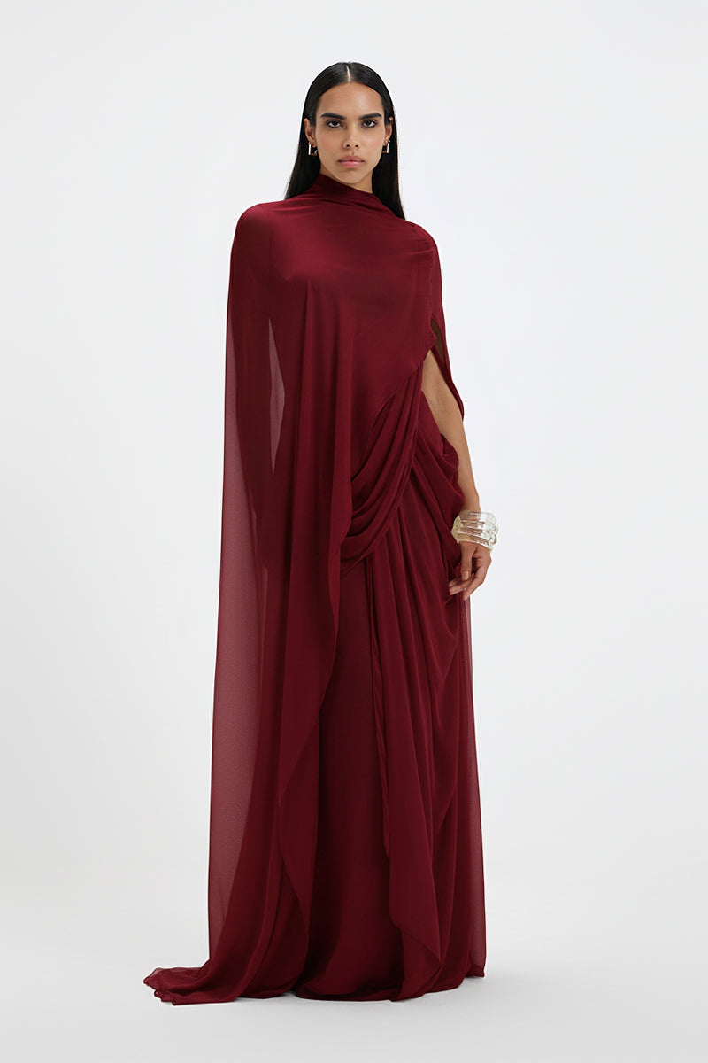 deme burgundy dress Stacie LONG BLACK DRESS WITH look-georgina-low-waist-maxi-skirt-sky-blue-choc-polka The gown features a Size:Youth Small