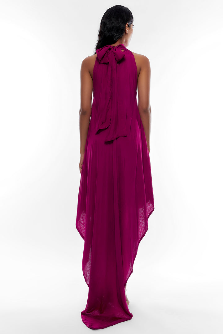 Hot Pink Halterneck Dress