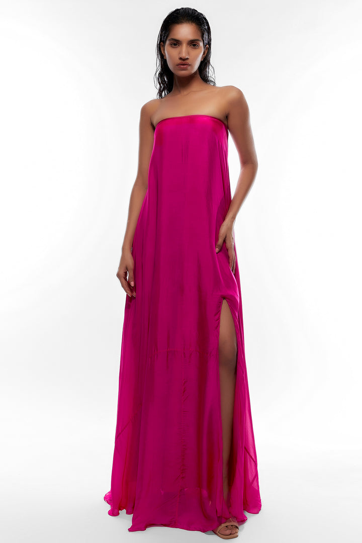 Hot Pink Tube Gown